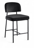 Zarelle Performance Fabric Upholstered Counter Stool — 88022-C - Black - 88022Black-C