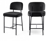 Zarelle Performance Fabric Upholstered Counter Stool — 88022-C - Black - 88022Black-C Double Chair