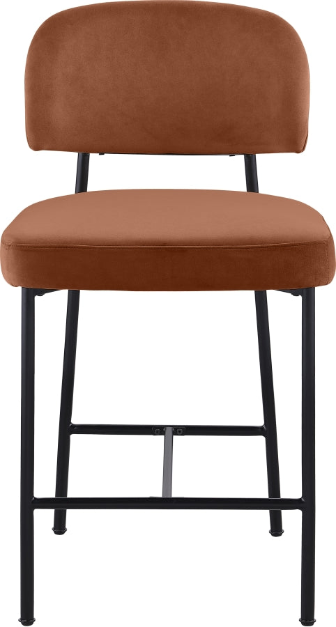 Zarelle Performance Fabric Upholstered Counter Stool — 88022-C - Cognac - 88022Cognac-C alternate view 2