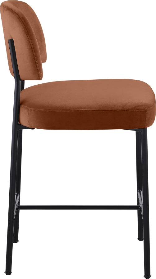Zarelle Performance Fabric Upholstered Counter Stool — 88022-C - Cognac - 88022Cognac-C alternate view 3