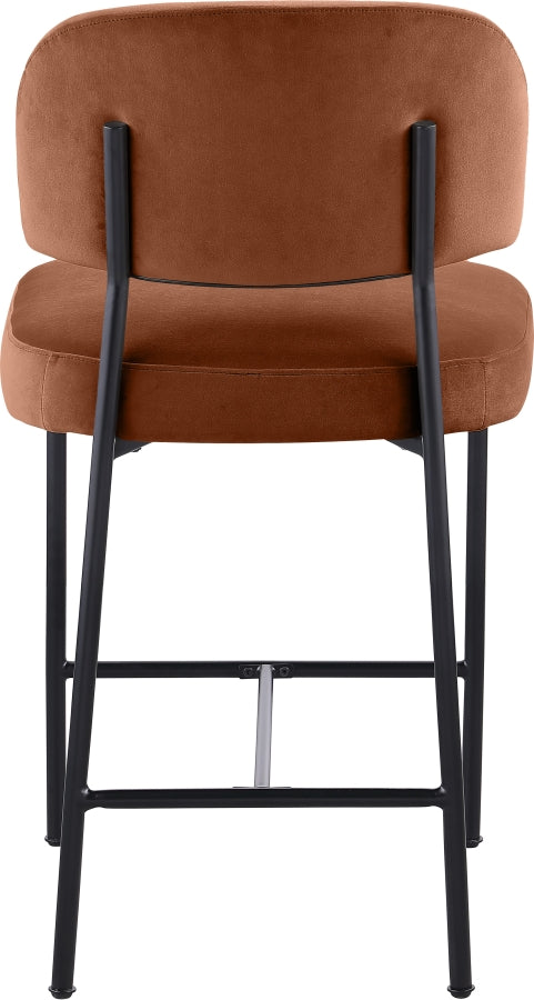 Zarelle Performance Fabric Upholstered Counter Stool — 88022-C - Cognac - 88022Cognac-C alternate view 4