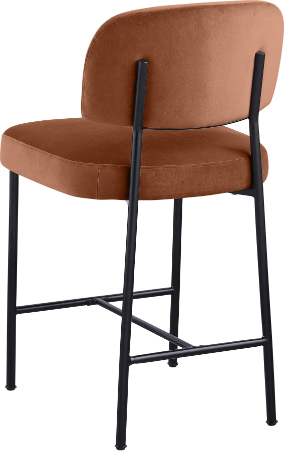 Zarelle Performance Fabric Upholstered Counter Stool — 88022-C - Cognac - 88022Cognac-C alternate view 5
