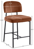 Zarelle Performance Fabric Upholstered Counter Stool — 88022-C - Cognac - 88022Cognac-C Dim