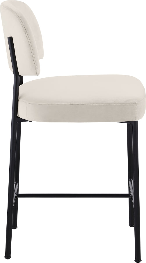 Zarelle Performance Fabric Upholstered Counter Stool — 88022-C - Cream - 88022Cream-C alternate view 3