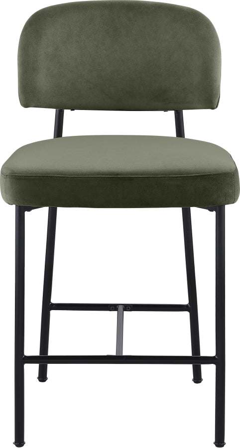 Zarelle Performance Fabric Upholstered Counter Stool — 88022-C - Green - 88022Green-C alternate view 2