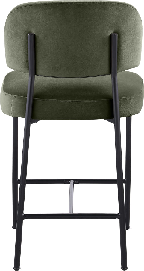 Zarelle Performance Fabric Upholstered Counter Stool — 88022-C - Green - 88022Green-C alternate view 4