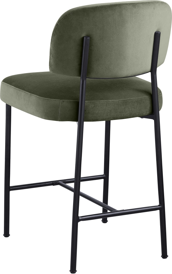 Zarelle Performance Fabric Upholstered Counter Stool — 88022-C - Green - 88022Green-C alternate view 5