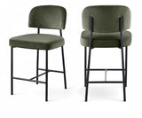 Zarelle Performance Fabric Upholstered Counter Stool — 88022-C - Green - 88022Green-C Double Chair