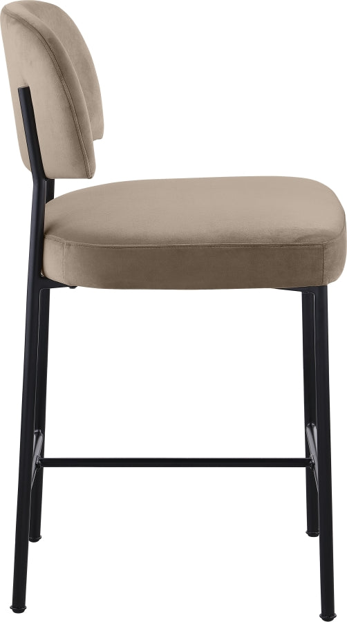 Zarelle Performance Fabric Upholstered Counter Stool — 88022-C - Taupe - 88022Taupe-C alternate view 3