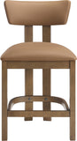 Lavrin Vegan Leather Upholstered Counter Stool — 88061-C - Cognac - 88061Cognac-C alternate view 2