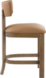 Lavrin Vegan Leather Upholstered Counter Stool — 88061-C - Cognac - 88061Cognac-C alternate view 3