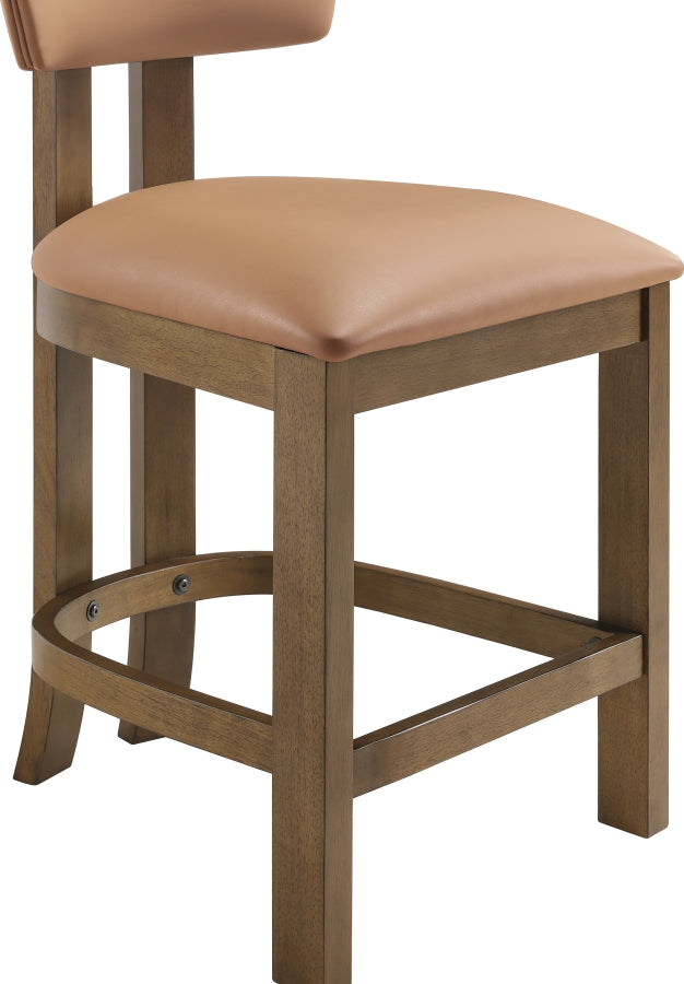 Lavrin Vegan Leather Upholstered Counter Stool — 88061-C - Cognac - 88061Cognac-C alternate view 5