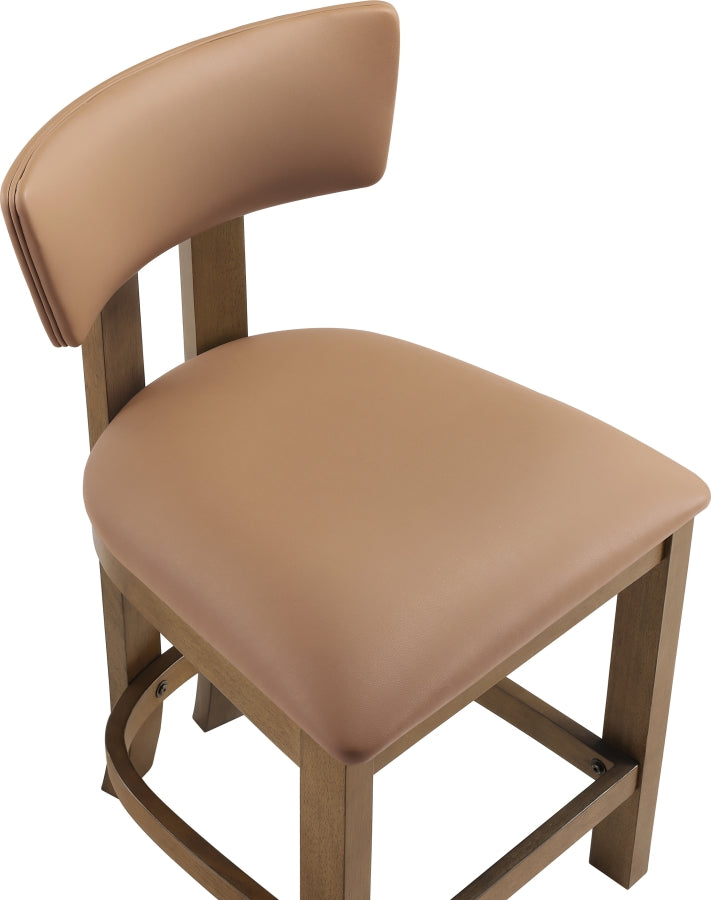 Lavrin Vegan Leather Upholstered Counter Stool — 88061-C - Cognac - 88061Cognac-C alternate view 6