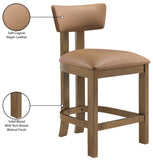 Lavrin Vegan Leather Upholstered Counter Stool — 88061-C - Cognac - 88061Cognac-C Infographic