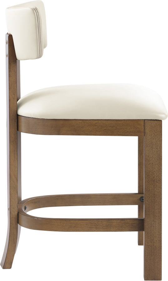 Lavrin Vegan Leather Upholstered Counter Stool — 88061-C - Cream - 88061Cream-C alternate view 3