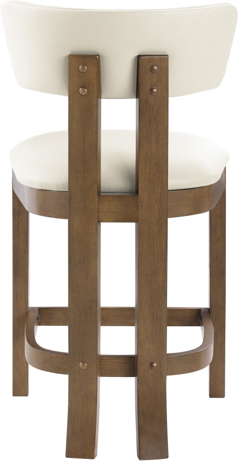 Lavrin Vegan Leather Upholstered Counter Stool — 88061-C - Cream - 88061Cream-C alternate view 4