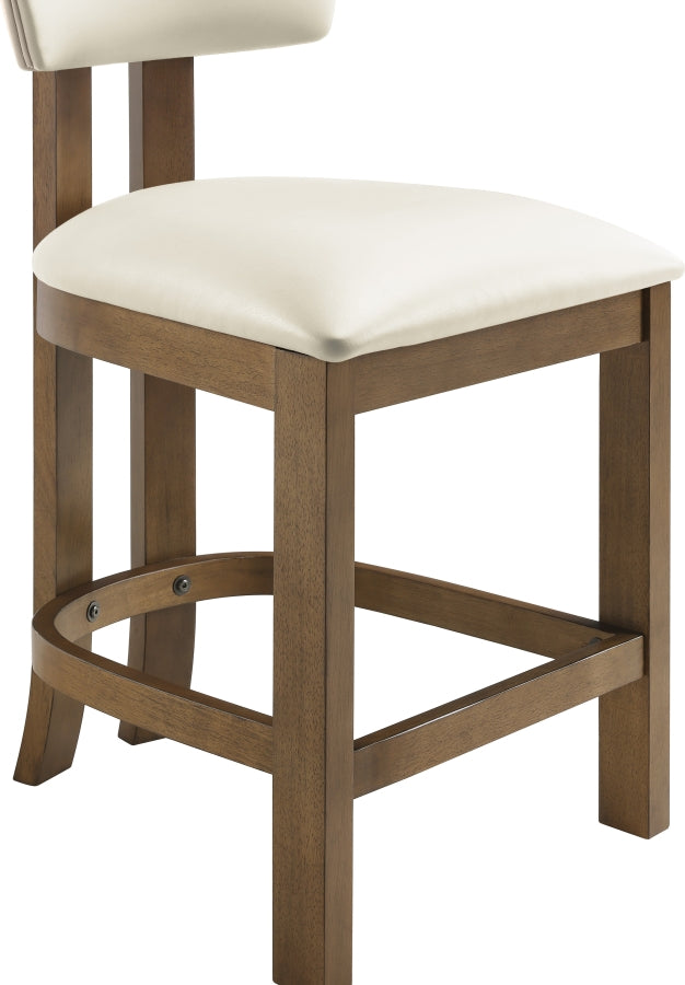 Lavrin Vegan Leather Upholstered Counter Stool — 88061-C - Cream - 88061Cream-C alternate view 5