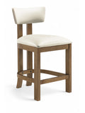 Lavrin Vegan Leather Upholstered Counter Stool — 88061-C - Cream - 88061Cream-C