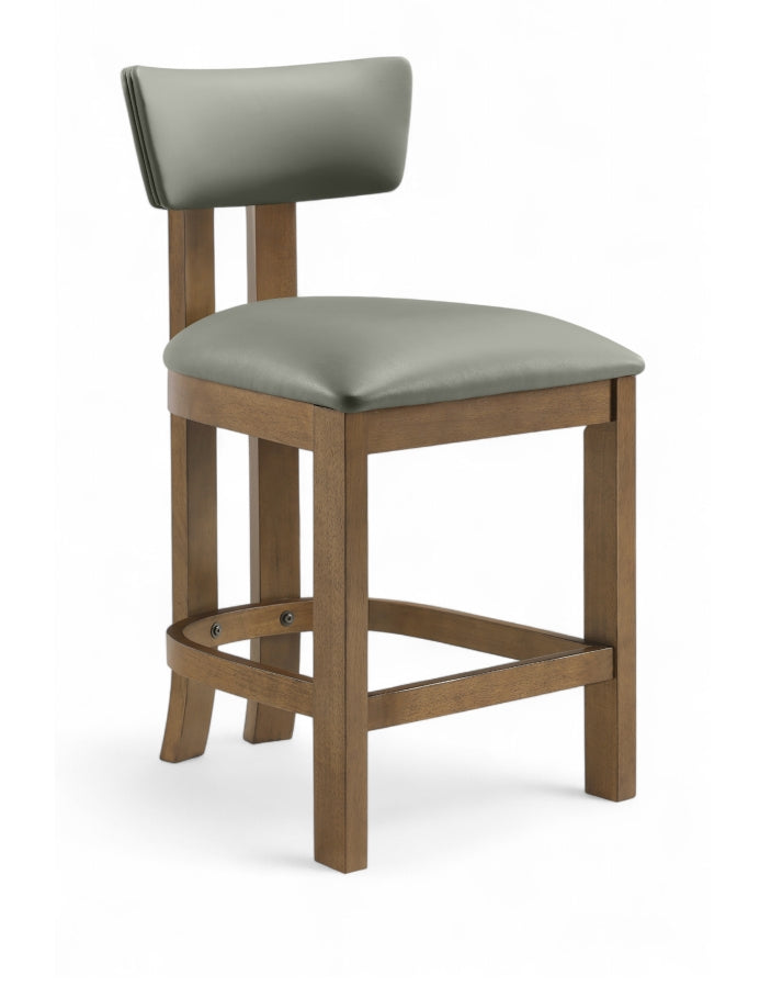 Lavrin Vegan Leather Upholstered Counter Stool — 88061-C - Olive - 88061Olive-C