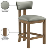 Lavrin Vegan Leather Upholstered Counter Stool — 88061-C - Olive - 88061Olive-C Infographic
