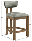 Lavrin Vegan Leather Upholstered Counter Stool — 88061-C - Olive - 88061Olive-C Dim