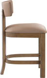 Lavrin Vegan Leather Upholstered Counter Stool — 88061-C - Tan - 88061Tan-C alternate view 3