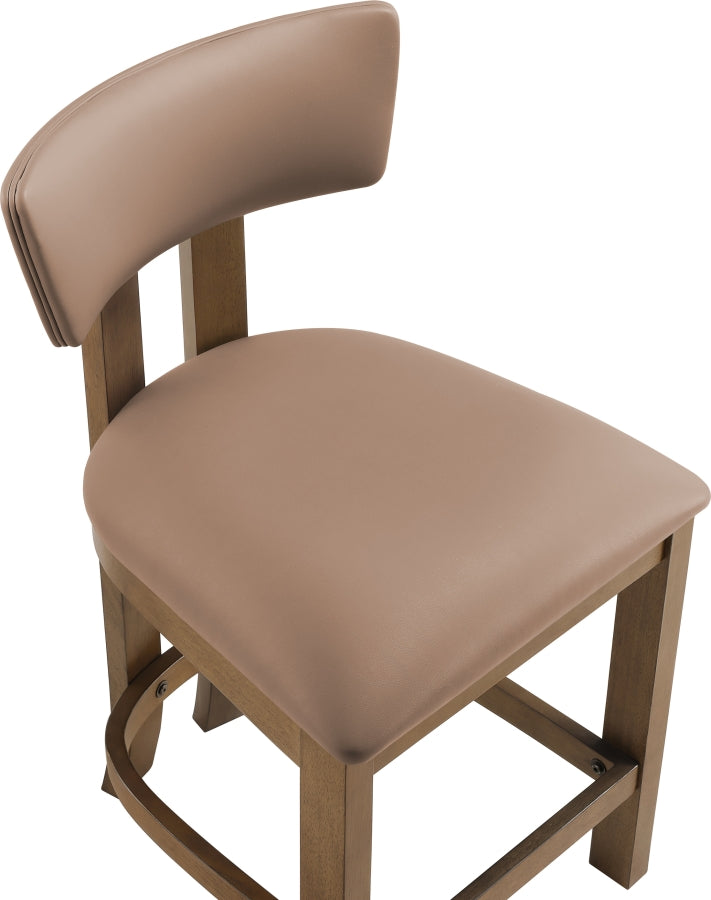 Lavrin Vegan Leather Upholstered Counter Stool — 88061-C - Tan - 88061Tan-C alternate view 6
