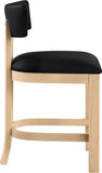 Lavrin Vegan Leather Upholstered Counter Stool — 88062-C - Black - 88062Black-C alternate view 2