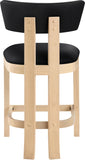 Lavrin Vegan Leather Upholstered Counter Stool — 88062-C - Black - 88062Black-C alternate view 3
