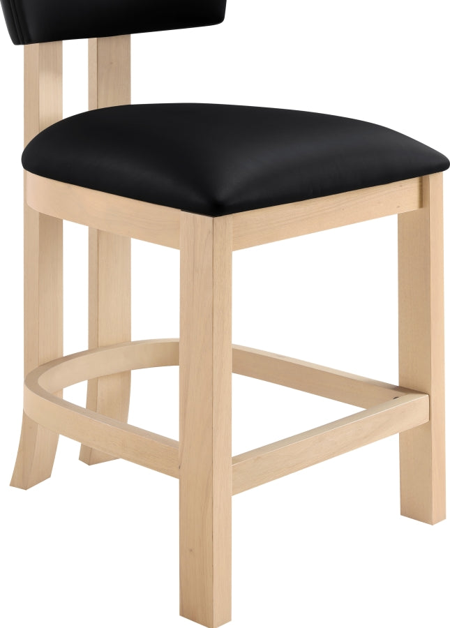 Lavrin Vegan Leather Upholstered Counter Stool — 88062-C - Black - 88062Black-C alternate view 4