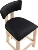Lavrin Vegan Leather Upholstered Counter Stool — 88062-C - Black - 88062Black-C alternate view 5