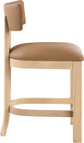 Lavrin Vegan Leather Upholstered Counter Stool — 88062-C - Cognac - 88062Cognac-C alternate view 2