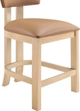 Lavrin Vegan Leather Upholstered Counter Stool — 88062-C - Cognac - 88062Cognac-C alternate view 4