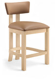 Lavrin Vegan Leather Upholstered Counter Stool — 88062-C - Cognac - 88062Cognac-C