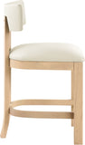 Lavrin Vegan Leather Upholstered Counter Stool — 88062-C - Cream - 88062Cream-C alternate view 2