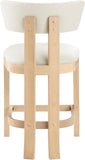 Lavrin Vegan Leather Upholstered Counter Stool — 88062-C - Cream - 88062Cream-C alternate view 3