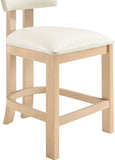 Lavrin Vegan Leather Upholstered Counter Stool — 88062-C - Cream - 88062Cream-C alternate view 4