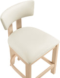 Lavrin Vegan Leather Upholstered Counter Stool — 88062-C - Cream - 88062Cream-C alternate view 5