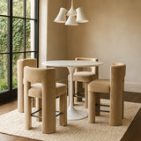 Zuno Velvet Performance Fabric Upholstered Counter Stool — 947 - Beige - 947Beige-C alternate view 1
