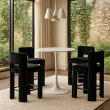 Zuno Velvet Performance Fabric Upholstered Counter Stool — 947 - Black - 947Black-C alternate view 1