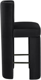 Zuno Velvet Performance Fabric Upholstered Counter Stool — 947 - Black - 947Black-C alternate view 3