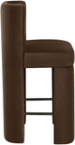 Zuno Velvet Performance Fabric Upholstered Counter Stool — 947 - Brown - 947Brown-C alternate view 3