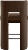 Zuno Velvet Performance Fabric Upholstered Counter Stool — 947 - Brown - 947Brown-C alternate view 4