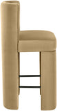 Zuno Velvet Performance Fabric Upholstered Counter Stool — 947 - Camel - 947Camel-C alternate view 3