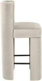 Zuno Velvet Performance Fabric Upholstered Counter Stool — 947 - Cream - 947Cream-C alternate view 3
