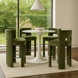 Zuno Velvet Performance Fabric Upholstered Counter Stool — 947 - Green - 947Green-C alternate view 1