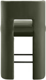 Zuno Velvet Performance Fabric Upholstered Counter Stool — 947 - Green - 947Green-C alternate view 4