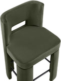 Zuno Velvet Performance Fabric Upholstered Counter Stool — 947 - Green - 947Green-C alternate view 6