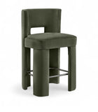 Zuno Velvet Performance Fabric Upholstered Counter Stool — 947 - Green - 947Green-C