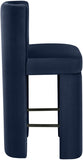 Zuno Velvet Performance Fabric Upholstered Counter Stool — 947 - Blue - 947Navy-C alternate view 3